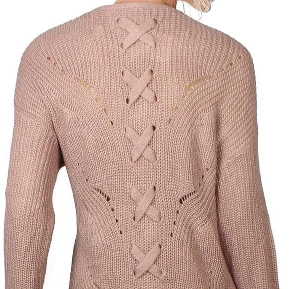 Hippie Rose light Pink Long Sleeve Cardigan - Picture 3 of 9